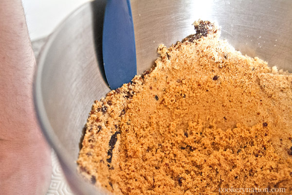 Scrape the bowl to remove any molasses stuck to the bowl. Continue mixing until all of the molasses is mixed in.