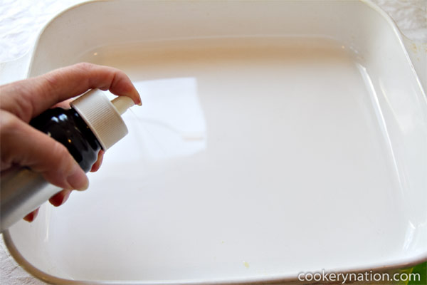 Grease an oven-proof baking dish.