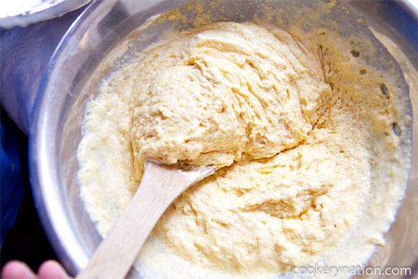 Stir until just combined so that you do not over-mix the batter.