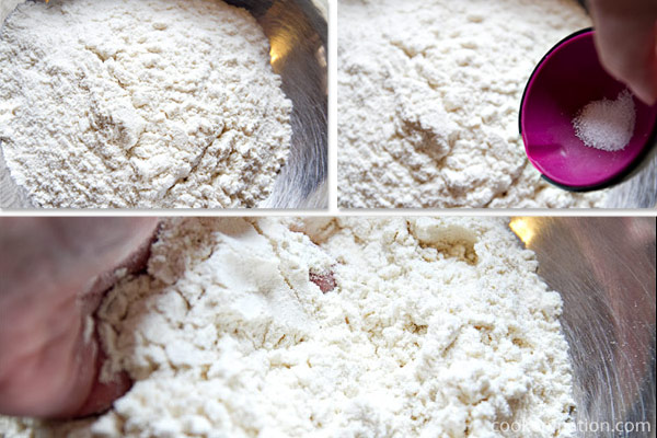 Place Masa Harina in a bowl. Add salt and stir.