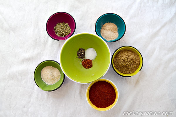 Gather all of the ingredients. Combine and mix well. Transfer into a clean spice jar. To keep it fresh, store in a cupboard or drawer away from direct sunlight or heat.